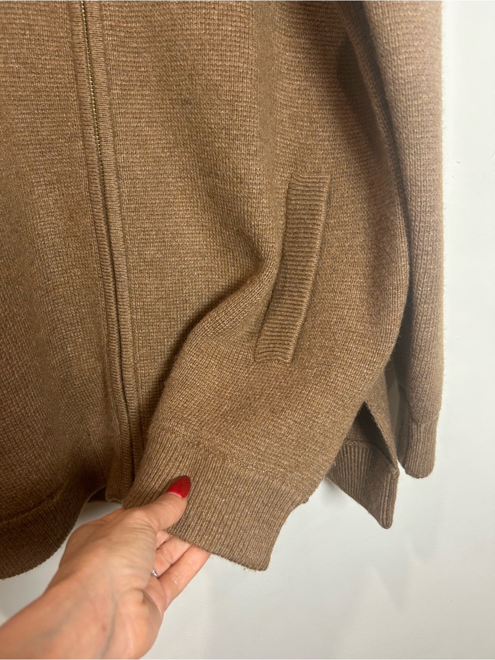 NEW J.Crew Full-Zip Flight Sweater Jacket Oversized Womens S Wool Blend Brown - Picture 8 of 13